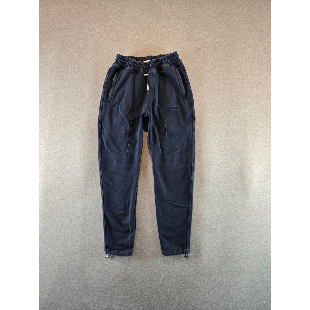 Represent Blanks Sweatpants Mens XS Navy Blue Vintage Wash Cotton Tapered Jogger